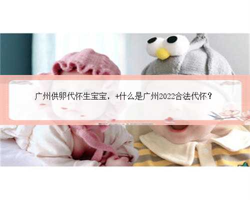 广州供卵代怀生宝宝， 什么是广州2022合法代怀？