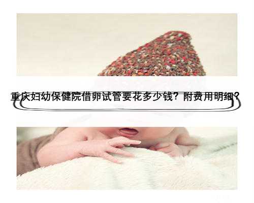 重庆妇幼保健院借卵试管要花多少钱？附费用明细？